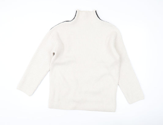 Marks and Spencer Women's Ivory Roll Neck Jumper S