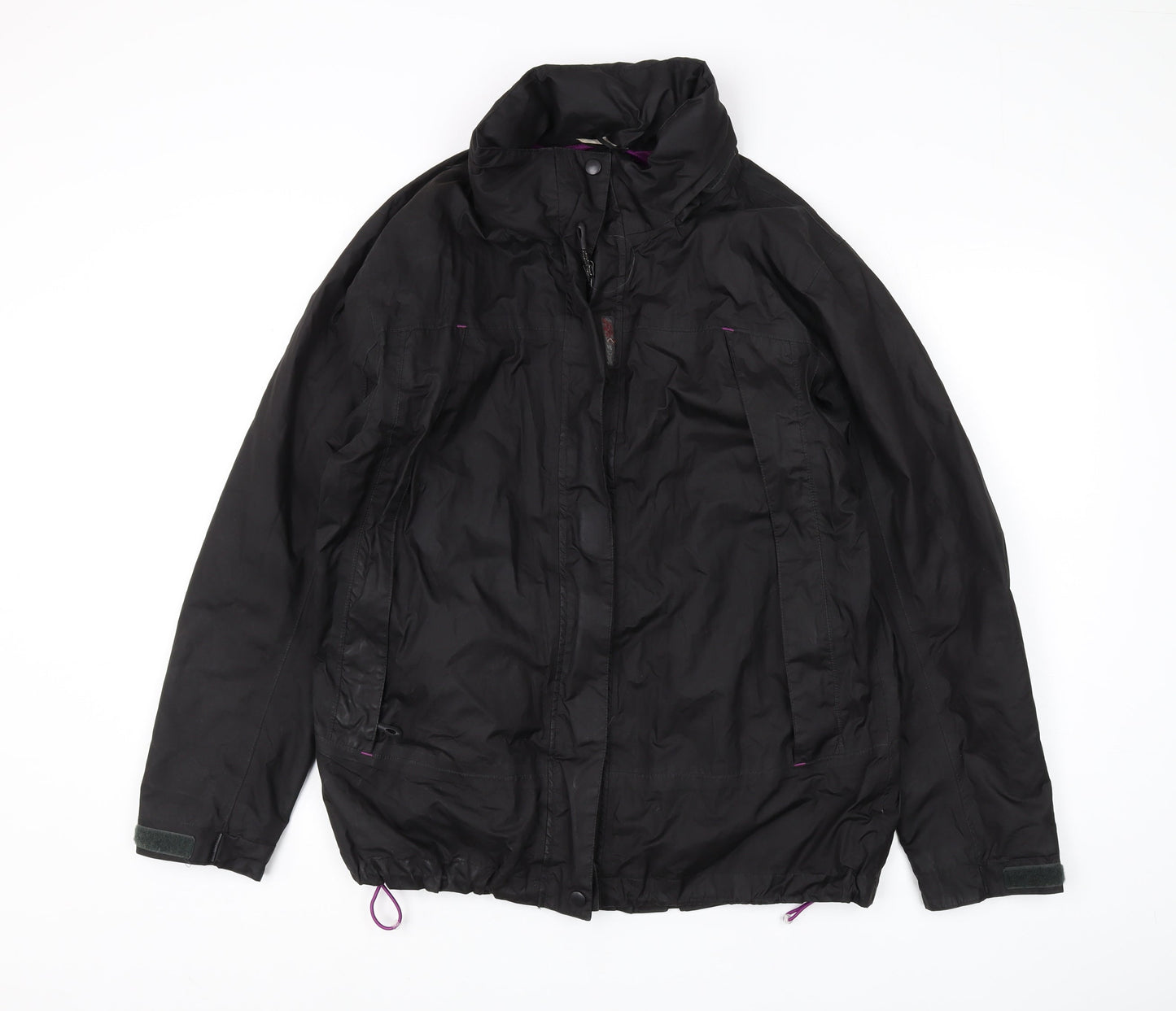 Womens UK Size L Crane Black Rain Coat