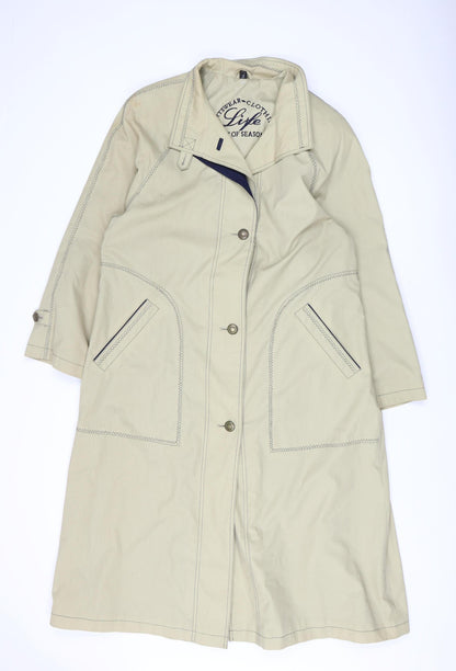 Arnold Scaasi Beige Trench Coat Unisex Adults S Classic