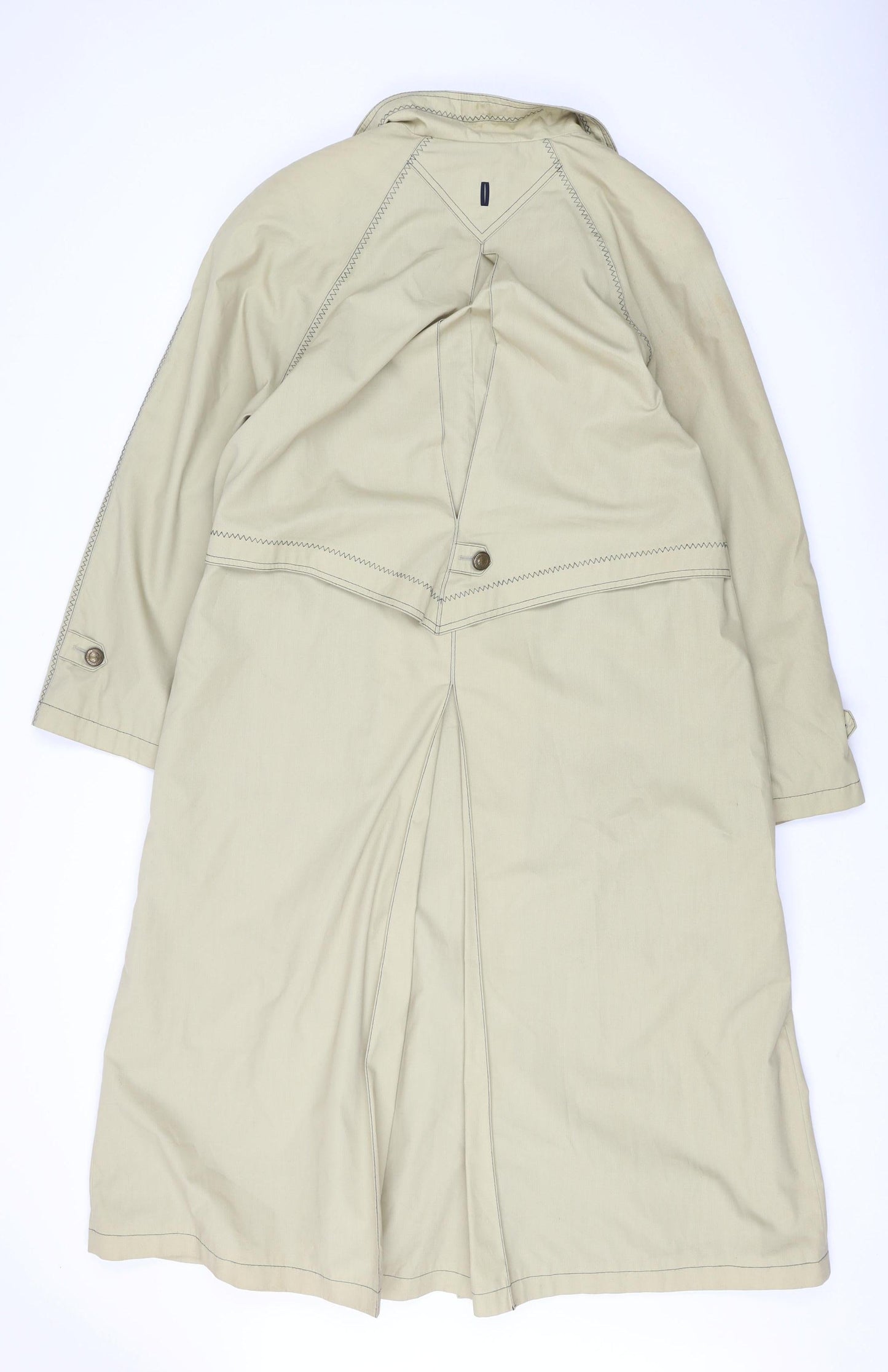 Arnold Scaasi Beige Trench Coat Unisex Adults S Classic