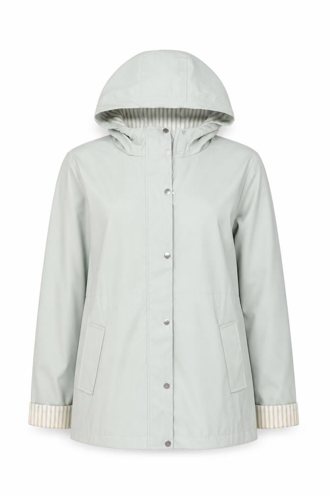 Womens UK Size 10 New Look Green Parka Coat