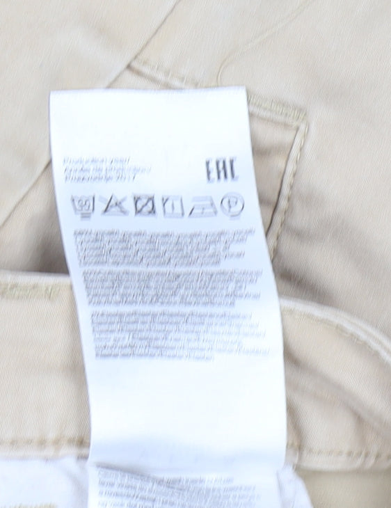 Womens UK Size S VILA Regular Fit Chino Beige Trousers