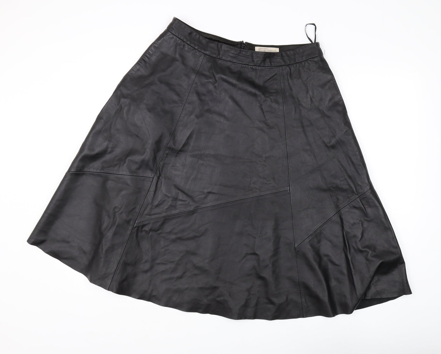 Banana Republic Women's Black Leather A-Line Skirt Size 8