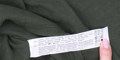 Womens UK Size L Zara Green Cropped Blouse
