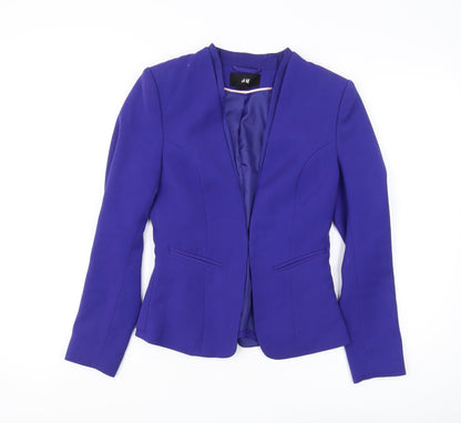 H&M Women's Purple Suit Jacket Size 6 - Elegant & Chic