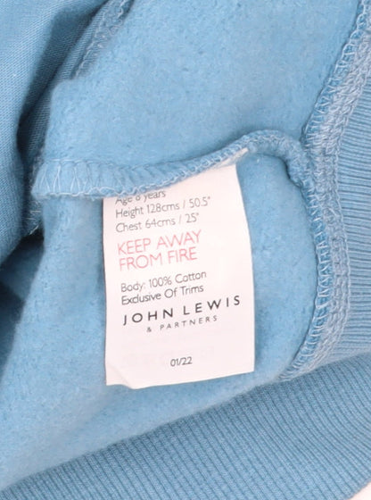 John Lewis Boys Blue Full Zip Hoodie - 6 Years