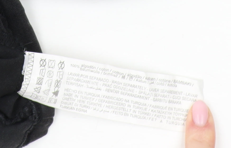 Pull&Bear Women's Black Cotton Dress Size 12