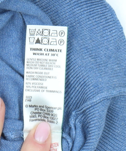 Womens UK Size 16 Marks and Spencer Blue Pullover Jumper
