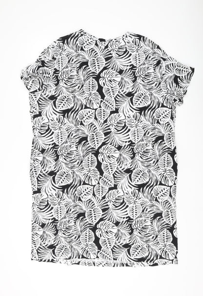 Marks and Spencer Women's Black Floral T-Shirt Dress