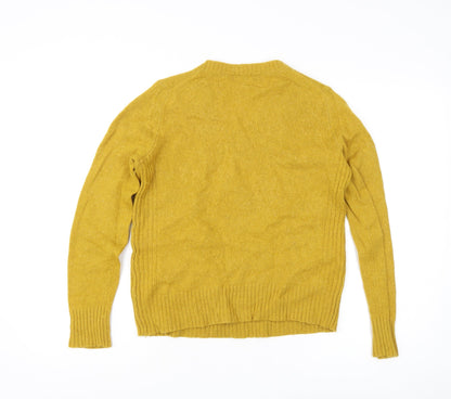 Womens UK Size 10 Marks and Spencer Yellow Pullover Jumper