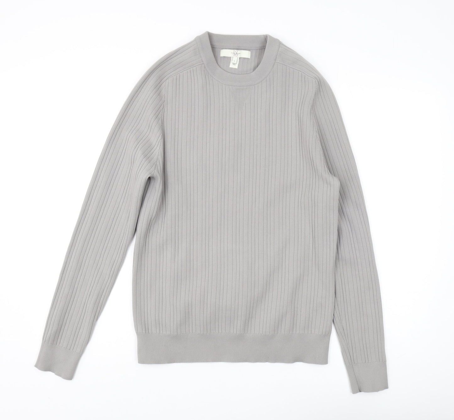 River Island Men’s Grey Pullover Jumper L