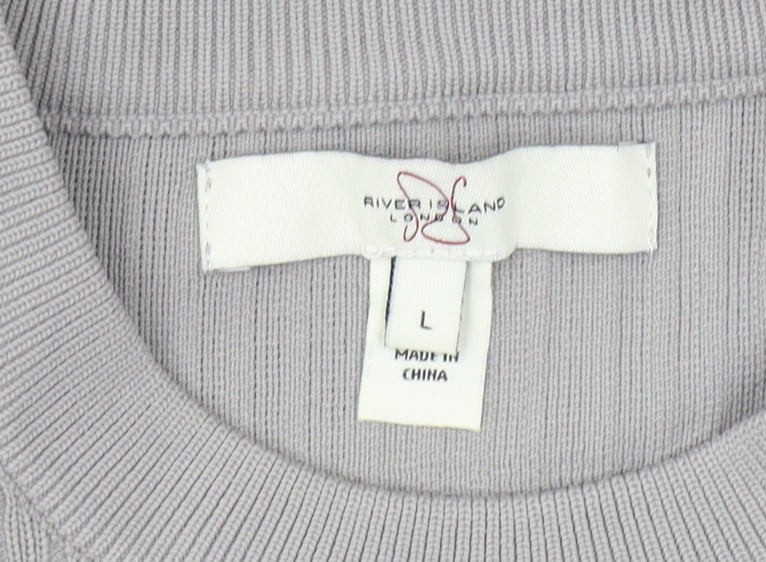 River Island Men’s Grey Pullover Jumper L