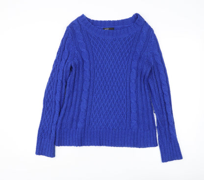 Womens UK Size 10 Mango Blue Pullover Jumper