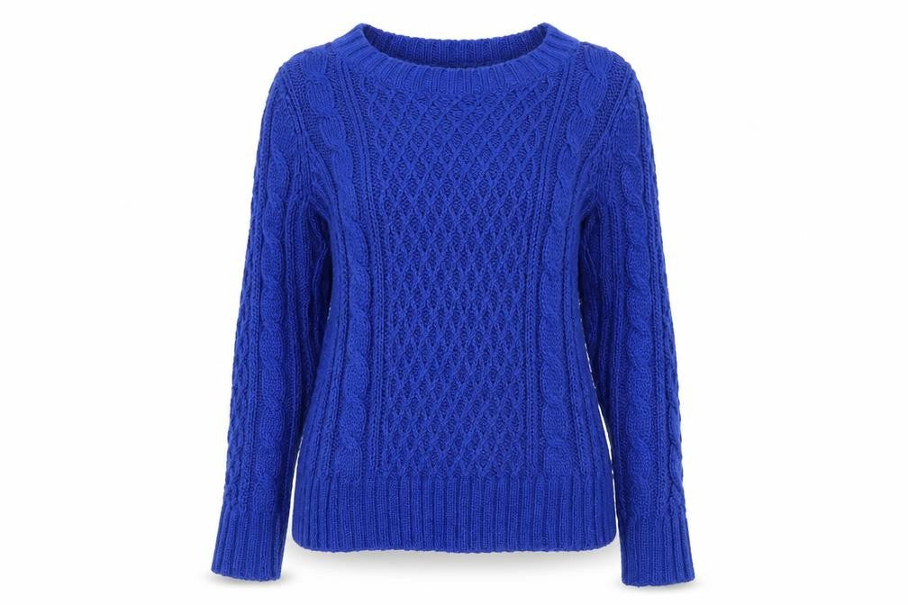 Womens UK Size 10 Mango Blue Pullover Jumper