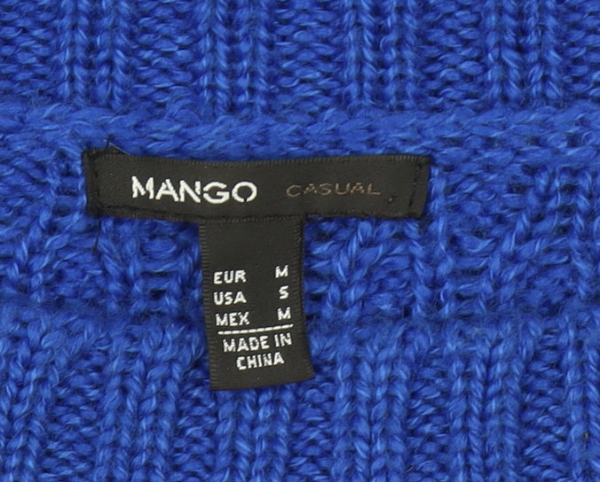 Womens UK Size 10 Mango Blue Pullover Jumper