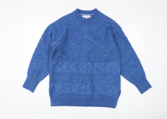 Womens UK Size M Marks and Spencer Blue Pullover Jumper