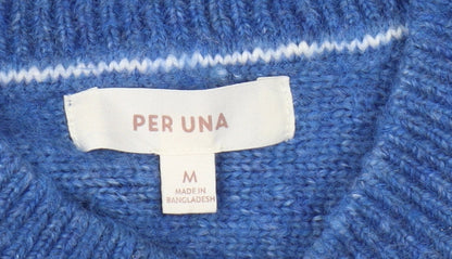 Womens UK Size M Marks and Spencer Blue Pullover Jumper