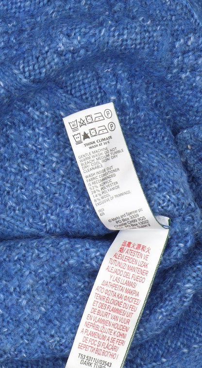 Womens UK Size M Marks and Spencer Blue Pullover Jumper
