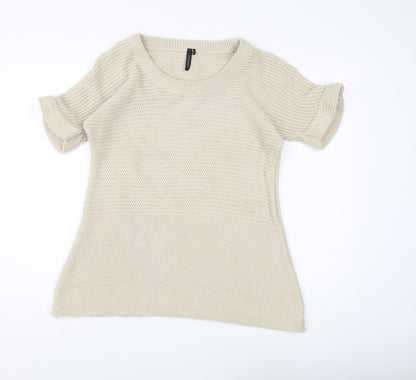 Womens UK Size 8 Topshop Beige Pullover Jumper
