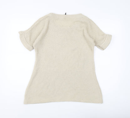 Womens UK Size 8 Topshop Beige Pullover Jumper