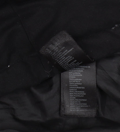 H&M Women's Black Parka with Fur Trim Size 12
