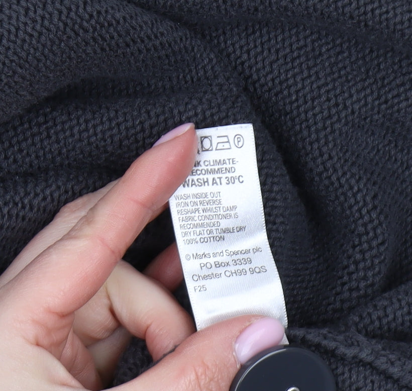 Womens UK Size 14 Marks and Spencer Grey Cardigan Jumper