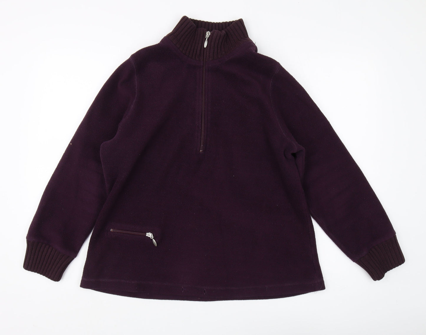 M&Co. Women's XL Purple Fleece Pullover Sweatshirt