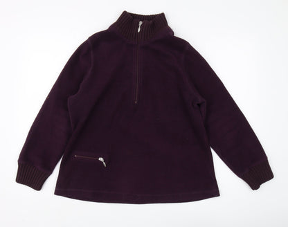 M&Co. Women's XL Purple Fleece Pullover Sweatshirt