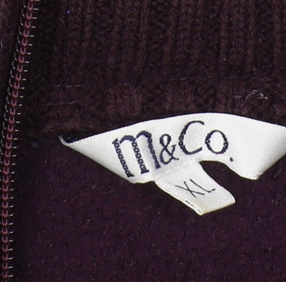 M&Co. Women's XL Purple Fleece Pullover Sweatshirt