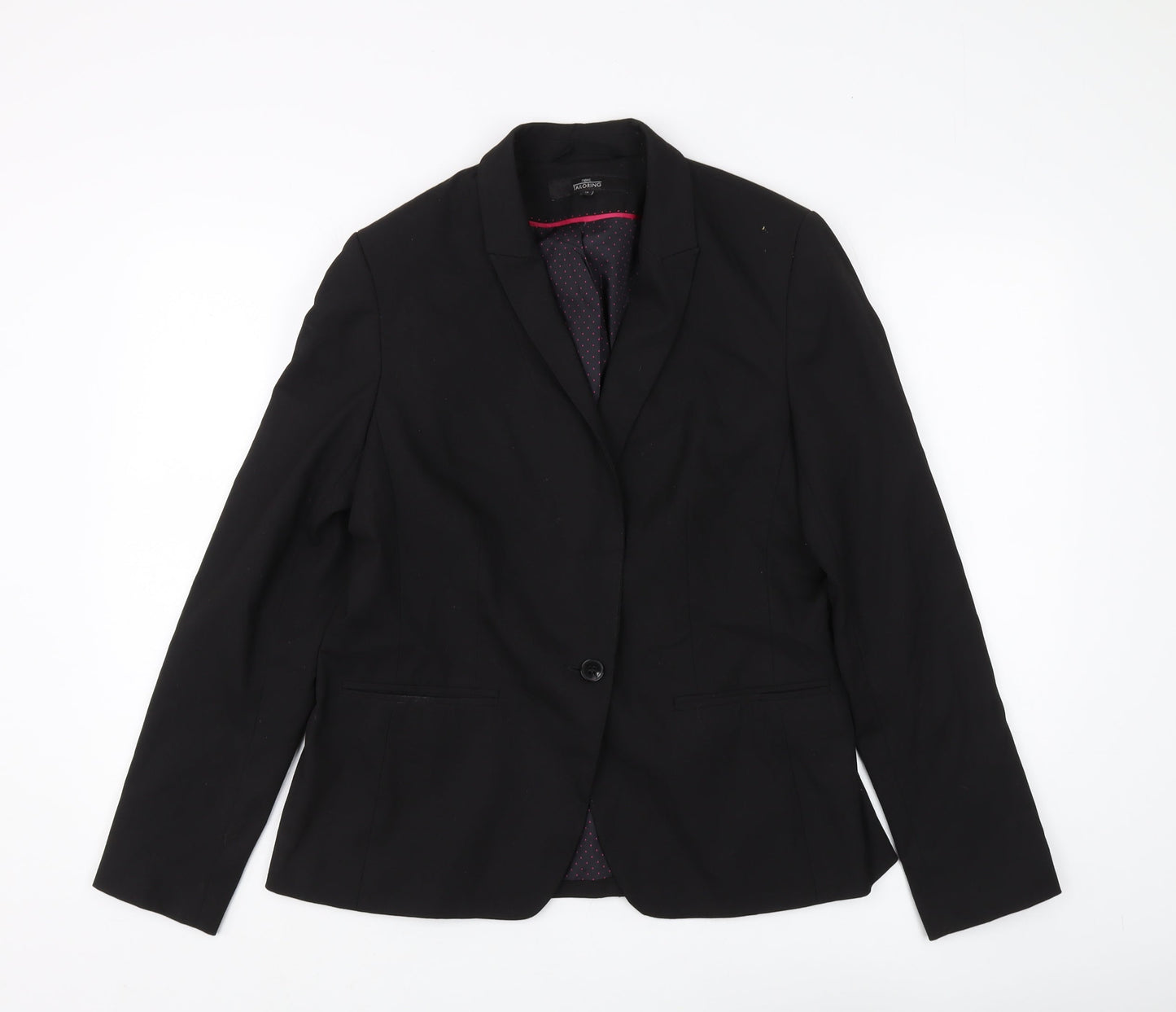 Next Women's Black Blazer, Size 14, Lined, Regular Fit