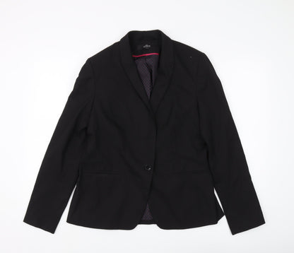 Next Women's Black Blazer, Size 14, Lined, Regular Fit