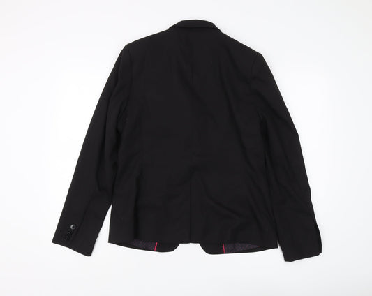 Next Women's Black Blazer, Size 14, Lined, Regular Fit