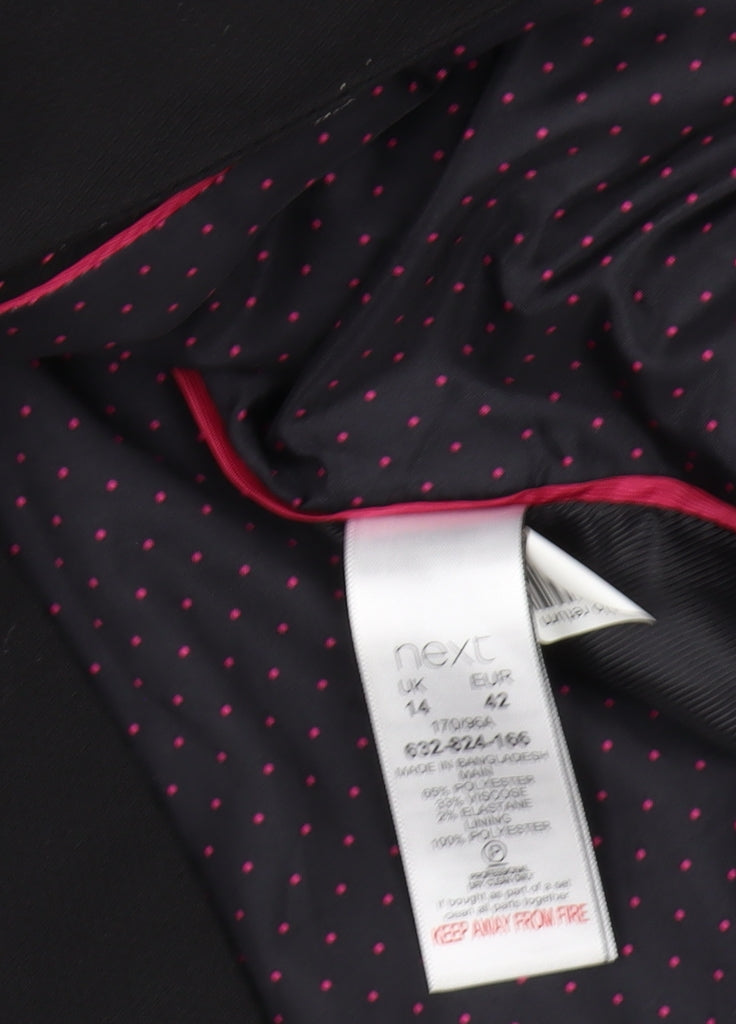 Next Women's Black Blazer, Size 14, Lined, Regular Fit