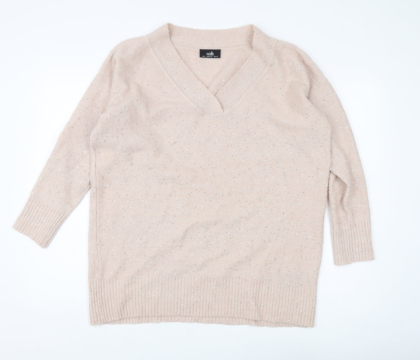Womens UK Size M Wallis Beige Pullover Jumper
