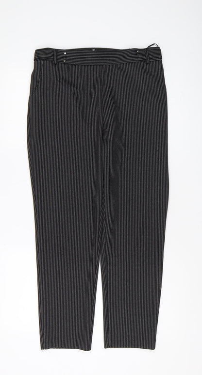 Womens UK Size 14 Anna Rose Regular Fit Straight Black Trousers