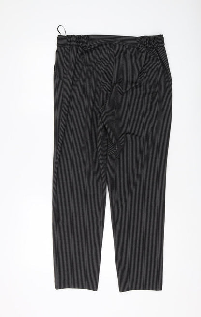 Womens UK Size 14 Anna Rose Regular Fit Straight Black Trousers