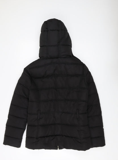 Womens UK Size S New Look Black Puffer Jacket
