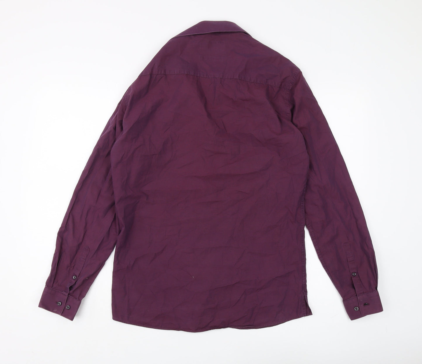 Next Men's Purple Slim Fit Long Sleeve Shirt
