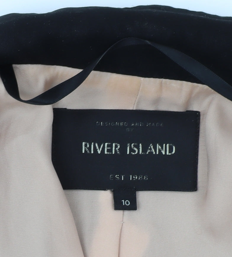 River Island Women's Blazer Black Size 10 Business