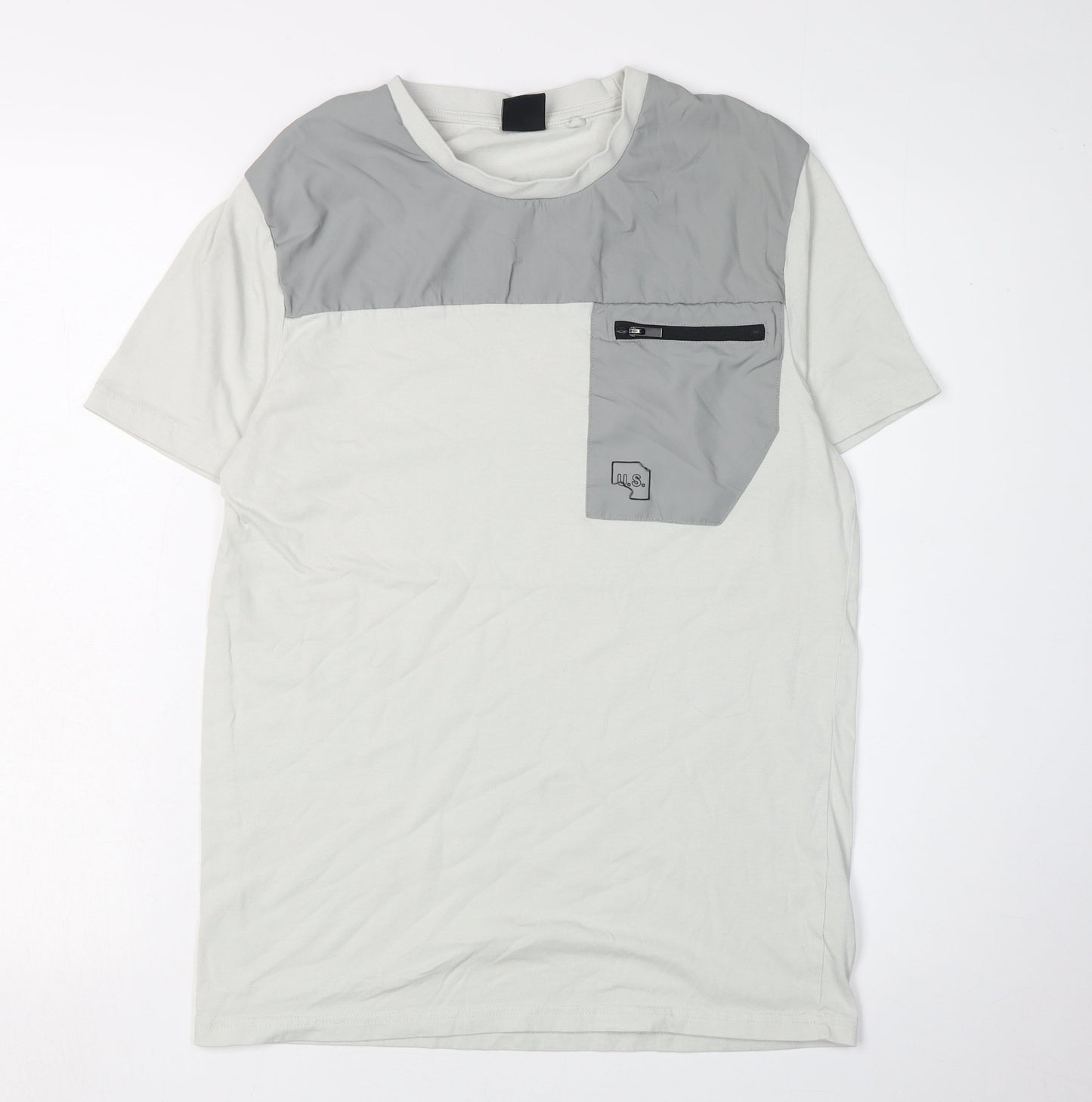 U.S. Athletic Men's Grey Medium Athletic Fit T-Shirt