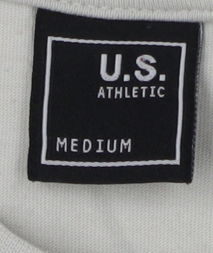U.S. Athletic Men's Grey Medium Athletic Fit T-Shirt