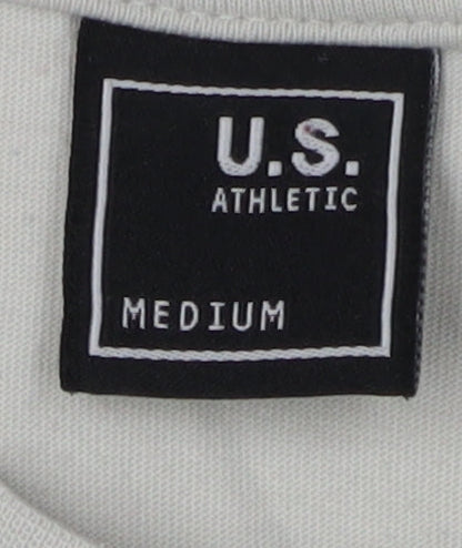 U.S. Athletic Men's Grey Medium Athletic Fit T-Shirt