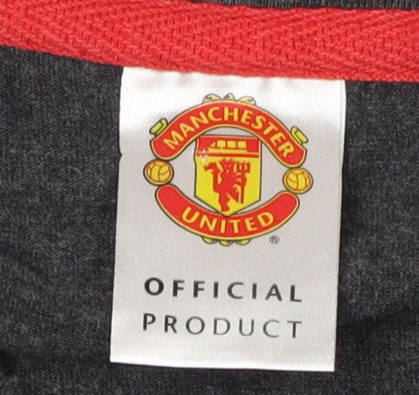 Manchester United Men’s Grey V-Neck T-Shirt Size S