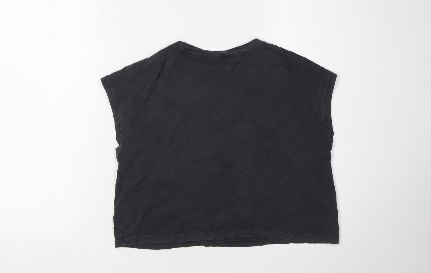 Barbie Girls Black Cropped T-Shirt 11-12 Years Graphic Logo