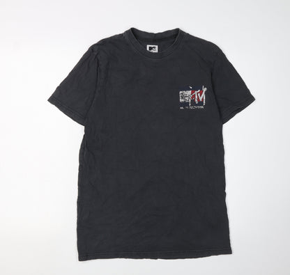 Tommy Jeans Men's Black MTV Graphic T-Shirt, Size S