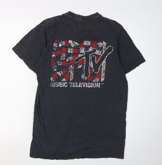 Tommy Jeans Men's Black MTV Graphic T-Shirt, Size S