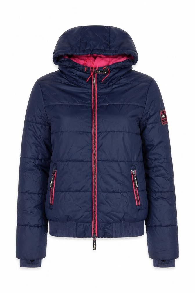 Womens UK Size XS Superdry Blue Puffer Jacket