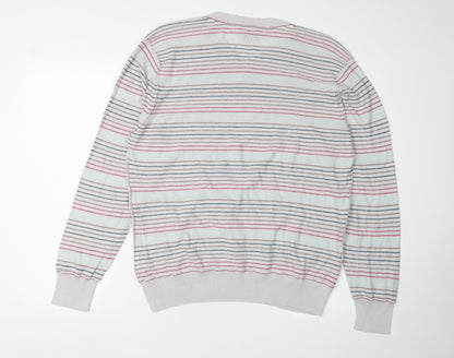 Fat Face Men's Multicoloured V-Neck Pullover Jumper M