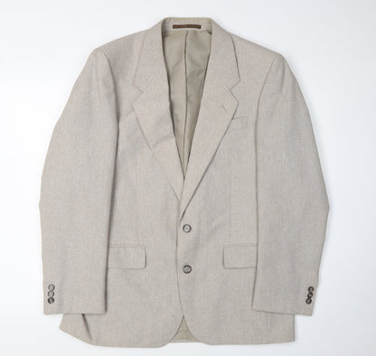 Mens UK Size 38 C&A Regular Beige Suit Jacket