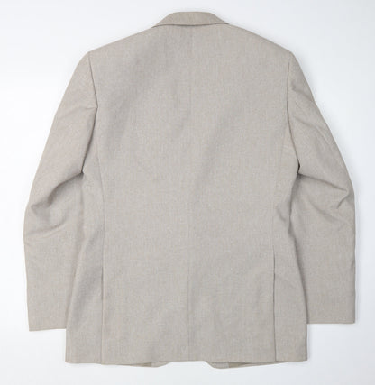Mens UK Size 38 C&A Regular Beige Suit Jacket